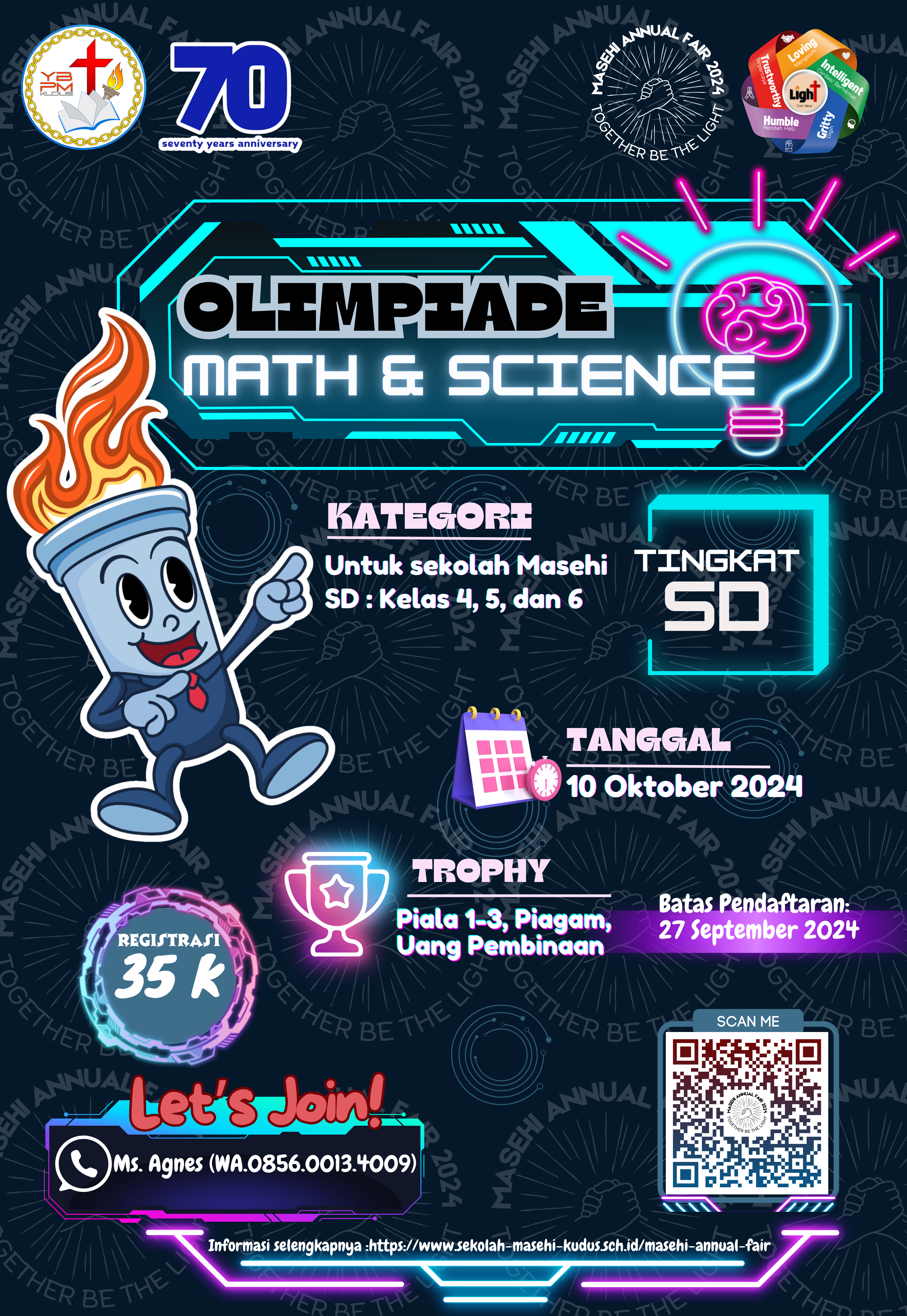 Lomba Olympiade Math-IPA Tingkat SD Masehi kelas IV, V, dan VI